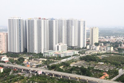 Đường sắt trên cao Hà Nội đang kích thích các dự án bất động sản theo mô hình TOD. Ảnh: Bình Minh.