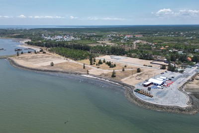 Dự án lấn biển Cần Giờ. Ảnh: Lê Toàn.