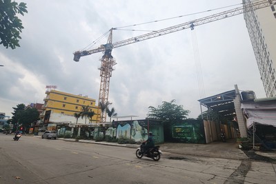 Quang cảnh im ắng tại dự án STown Phúc An 2. Ảnh: Việt Dũng.