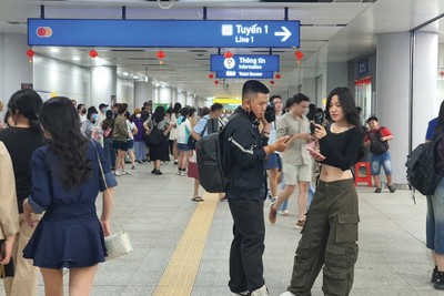 Ga ngầm metro Bến Thành - Suối Tiên. Ảnh: Lê Toàn.