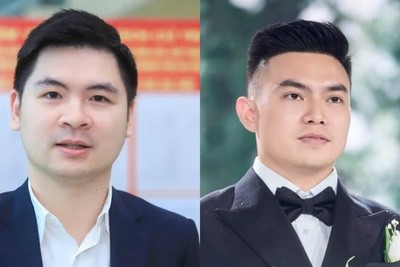 Ông Đỗ Vinh Quang, Chủ tịch HĐQT Vietravel Airlines (trái) và ông Nguyễn Viết Vương, Tổng giám đốc Tập đoàn Sơn Hải