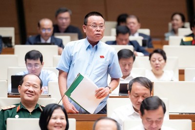 Đại biểu Quốc hội Nguyễn Như So (đoàn Bắc Ninh) phát biểu tại hội trường sáng 21/4 (Ảnh: Quốc hội)