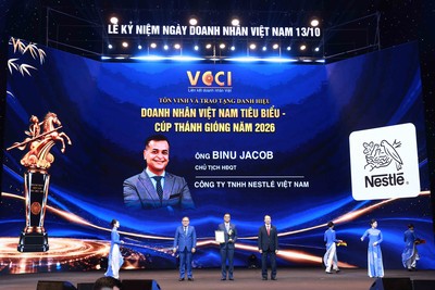Tổng giám đốc Nestlé Việt Nam được vinh danh Top 100 Doanh nhân tiêu biểu toàn quốc 