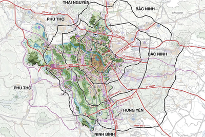 Mạng lưới giao thông quy hoạch Thủ đô tầm nhìn 100 năm.