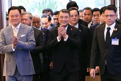 Thủ tướng Lê Minh Hưng (giữa) dự phiên khai mạc Diễn đàn Tương lai ASEAN 2026. Ảnh: Đức Thanh.