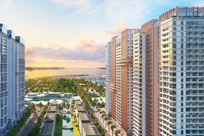 Ban công căn hộ Sun Festo Town mở ra tầm nhìn khoáng đạt về cảnh quan thiên nhiên và nhịp sống sôi động tại Bãi Cháy. Ảnh minh họa: Sun Property.