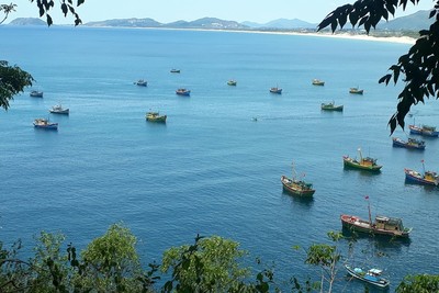Dự án Khu du lịch sinh thái Bãi Nồm được triển khai tại xã Xuân Cảnh. Ảnh Hoàng Anh