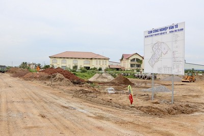 Khu vực triển khai Cụm công nghiệp Nguyễn Văn Tố. Ảnh: Việt Cường