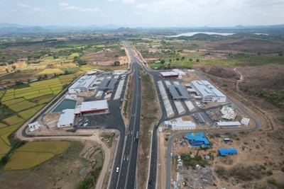 Trạm dừng nghỉ Km205+092 thuộc Dự án thành phần Vĩnh Hảo - Phan Thiết trên tuyến cao tốc Bắc - Nam phía Đông. 