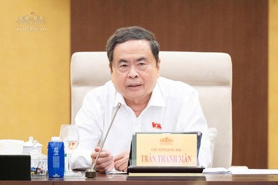 Chủ tịch Quốc hội Trần Thanh Mẫn phát biểu tại phiên họp - Ảnh: QH. 
