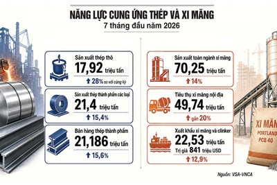 Sản xuất xi măng, sắt thép lập đỉnh 