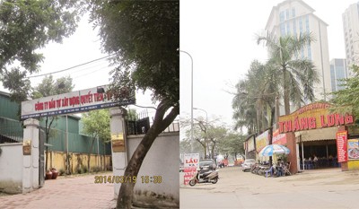 Lô đất CC3, của HUD tại Khu đô thị Mỹ Đình II bị  sử dụng sai mục đích làm quán bia và trụ sở công ty