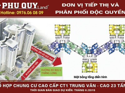 Mở bán căn hộ CT1 Trung Văn giá từ 1,5 tỷ đồng/căn