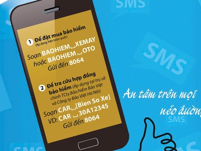 Bảo hiểm Bảo Việt vừa ra mắt chức năng SMS cho bảo hiểm xe máy, ô tô                  