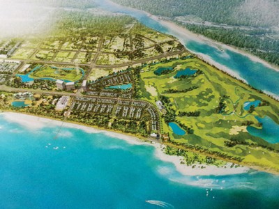 FLC Samson Beach & Golf Resort có vị trí khá đắc địa, giao thoa giữa bãi biển Sầm Sơn và sông Mã. Dự án được tư vấn bởi Nicklaus Design - nhà tư vấn sân golf hàng đầu thế giới; quản lý và thi công bởi Flagstick, đứng đầu thế giới trong lĩnh vực này.