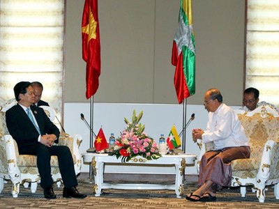 Thủ tướng Nguyễn Tấn Dũng và Tổng thống Myanmar Thein Sein. Ảnh: VGP