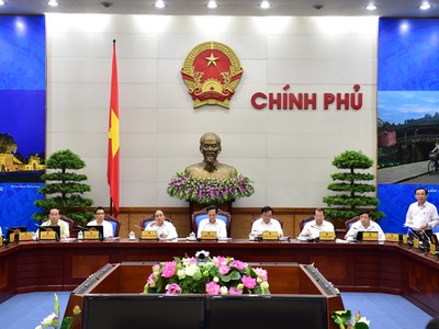 Phiên họp Chính phủ thường kỳ tháng 10/2015. Ảnh: VGP