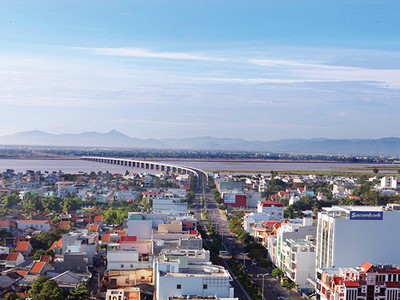 Một góc TP. Tuy Hòa nhìn từ trên cao