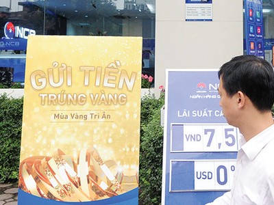 Khi áo mưa, cốc, bát... lên quầy giao dịch ngân hàng