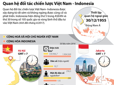 [Infographic] Quan hệ đối tác chiến lược Việt Nam - Indonesia