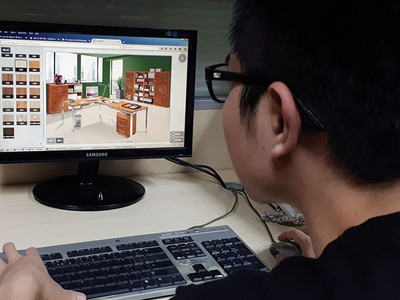 Chỉ cần vài thao tác đơn giản, khách hàng có thể tự thiết kế cho mình một mô hình nội thất phù hợp 