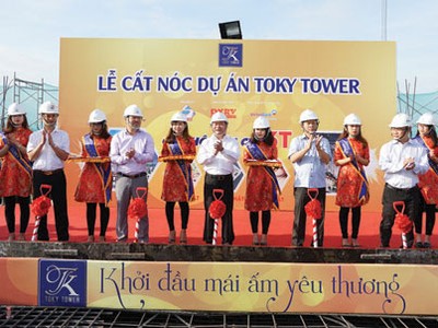 Dự án Toky Tower cất nóc vượt tiến độ 2 tháng