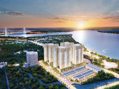 Q7 Saigon Riverside Complex sở hữu vị trí ngay mặt tiền đường Đào Trí và trước mặt là dòng sông Sài Gòn mênh mông xanh mát