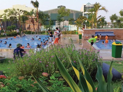 Không gian xanh tại cụm công nghiệp "resort" APEC Đa Hội.