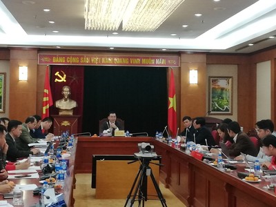 Ông Ngô Văn Tuấn, Phó trưởng ban Kinh tế Trung ương thông tin về Diễn đàn Kinh tế Việt Nam năm 2019