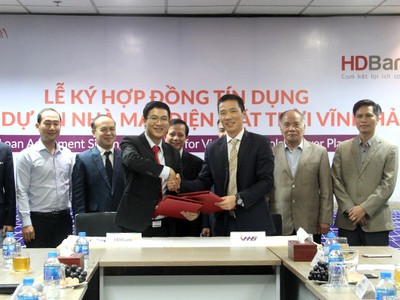 Lễ ký kết hợp đồng tín dụng với giữa Công ty cổ phần Năng lượng Vĩnh Hảo 6  và HDBank