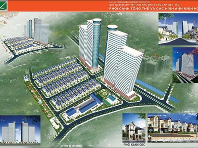 Phối cảnh Dự án Khu nhà ở cao cấp Viet-Inc sau khi được nhóm tội phạm “chế” lại với công trình nhà liền kề, nhà ở cao tầng.