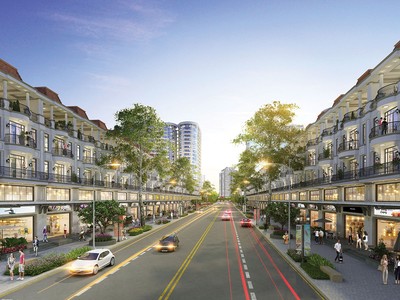 Phối cảnh một tuyến phố trong Khu đô thị Vạn Phúc