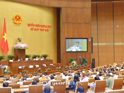 Chủ nhiệm Ủy ban về các vấn đề xã hội của Quốc hội Nguyễn Thúy Anh trình bày Báo cáo giải trình, tiếp thu, chỉnh lý dự thảo Luật Phòng, chống tác hại của rượu, bia