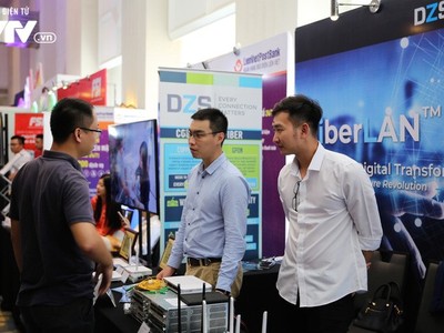 Gian hàng của DASAN Zhone Solutions tại Vietnam ICT Summit 2019.