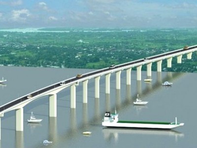 Phối cảnh cầu Châu Đốc - An Giang.