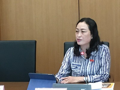 Đại biểu Trần Thị Hoa Ry (Bạc Liêu) phát biểu tại tổ - (Ảnh Mỹ An).