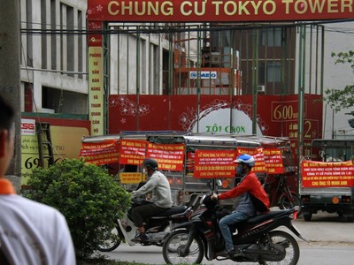 Tokyo Tower của Công ty cổ phần Sông Đà 1.01 hết bị tố tự ý thay đổi thiết kế giờ lại đến nghi án một căn hộ bán cho nhiều người. Ảnh: Thành Nguyễn.