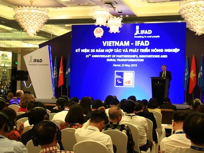 Lễ kỷ niệm 25 năm quan hệ hợp tác giữa Quỹ Phát triển Nông nghiệp Quốc tế (IFAD) và Việt Nam đã diễn ra sáng 22/5 tại Hà Nội. Ảnh: Thành Nguyễn.