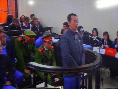 Bị cáo Lý Xuân Hải (ảnh chụp qua màn hình)