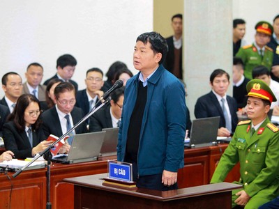 Ông Đinh La Thăng tại phiên xử sơ thẩm