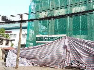 Trụ sở công ty ở Lương Định Của (Hà Nội) khi vẫn còn gắn biển Mediplast