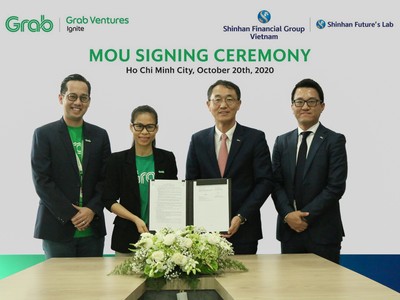 Tập đoàn tài chính Shinhan Việt Nam bắt tay Grab đẩy mạnh hệ sinh thái khởi nghiệp