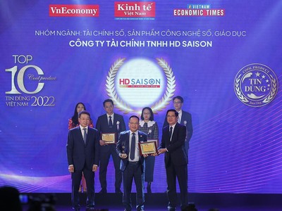 Dịch vụ tài chính tiêu dùng của HD SAISON được tôn vinh là Dịch vụ Tin Dùng Việt Nam