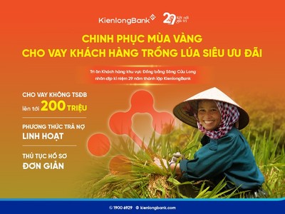 KienlongBank triển khai nguồn vốn vay nhiều ưu đãi cho bà con trồng lúa