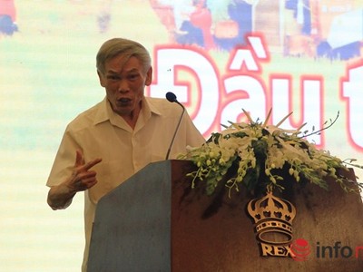 Ông Trương Đình Tuyển - Nguyên Bộ trưởng Bộ Thương mại - Cố vấn cao cấp đàm phán thương mại, phát biểu tại diễn đàn.