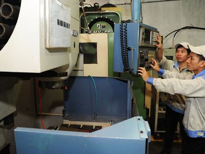 Sản xuất tại Công ty TNHH Cơ khí và tự động hóa công nghiệp Lai Xá, huyện Hoài Đức (Hà Nội).  Ảnh: Thanh Hải\báo Hànộimới