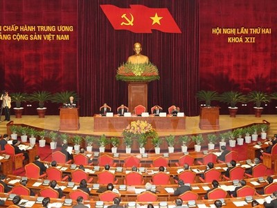 Khai mạc Hội nghị Ban Chấp hành Trung ương Đảng Cộng sản Việt Nam lần thứ hai, khóa XII. (Ảnh: Thống Nhất/TTXVN)