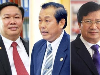 Ông Vương Đình Huệ, ông Trương Hòa Bình và ông Trịnh Đình Dũng.