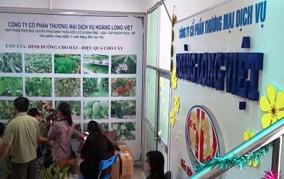 Công ty Hoàng Long Việt chuyên kinh doanh phân bón nhưng vẫn mở thêm hoạt động đa cấp dù không có phép. Ảnh: Báo Vĩnh Long