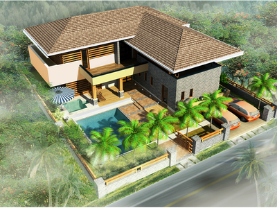 Phối cảnh căn biệt thự cao cấp loại diện tích 900 - 1.500 m2